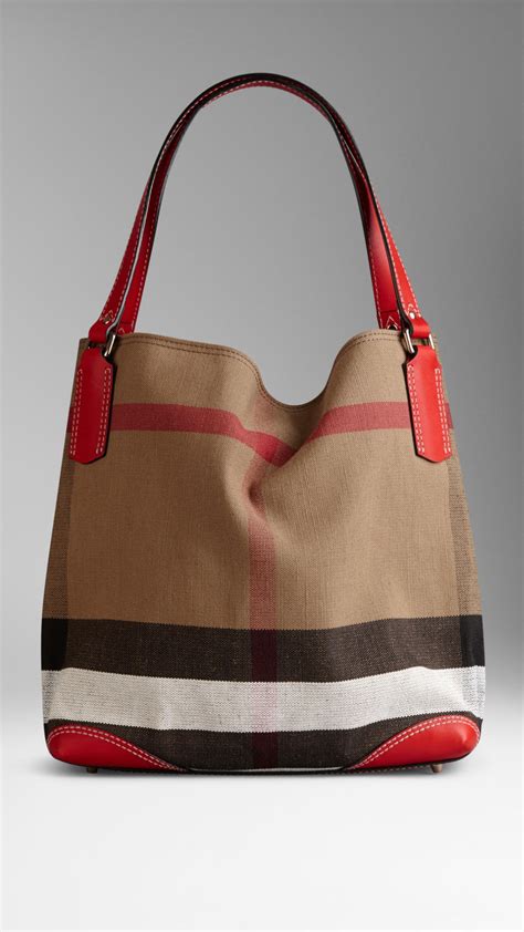 burberry medium canvas check tote.